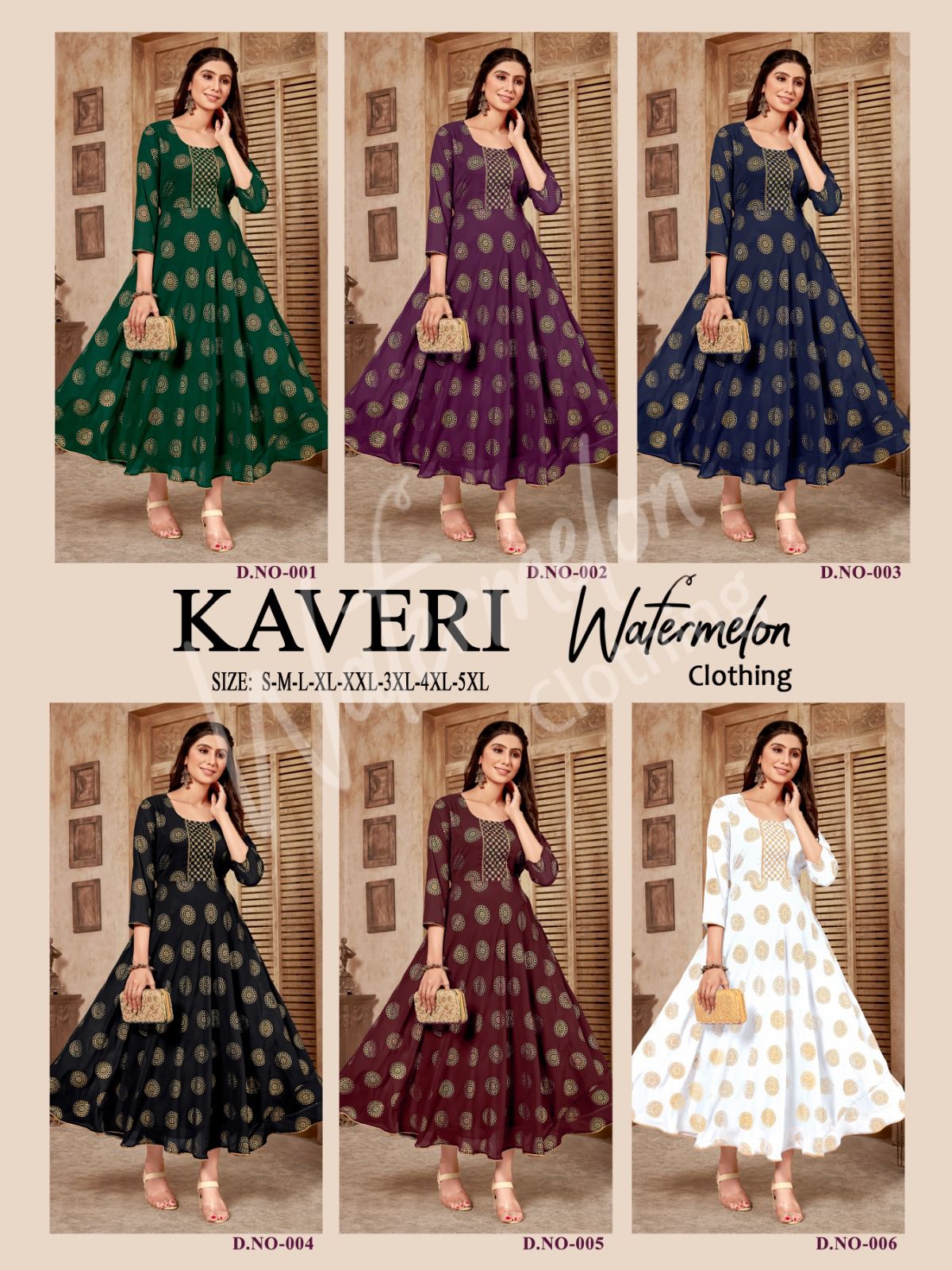 Kaveri By Watermelon Long Anarkali Kurtis Catalog
